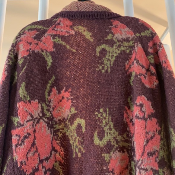 Free People Red and Black Floral Cardigan - Picture 12 of 12